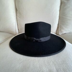 Noir Rancher, Black Wide-Brim Fedora